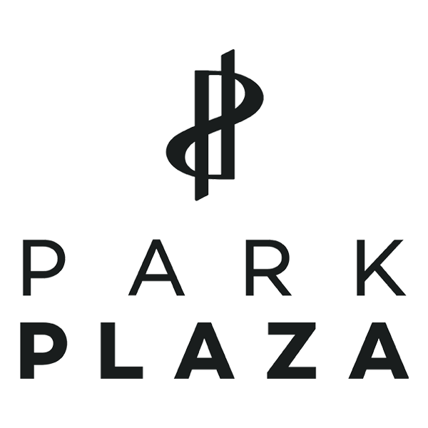 Black 'Park Plaza' logo on a white background