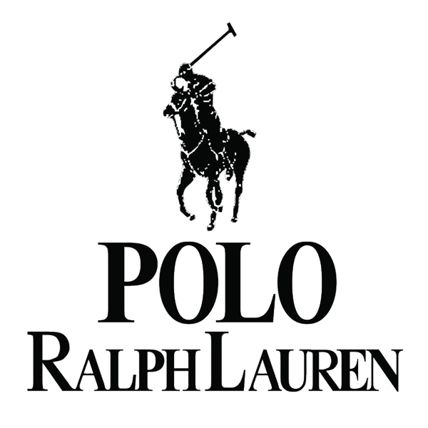 Polo Ralph Lauren logo with a horse and polo player on a white background