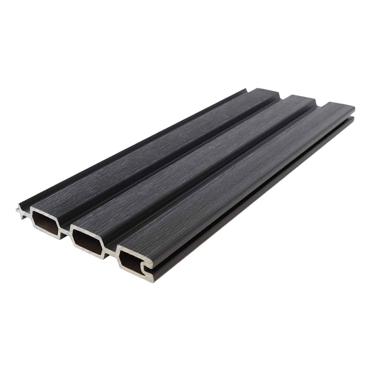 NeoTimber Slatted Composite Fence Board - Charcoal Black