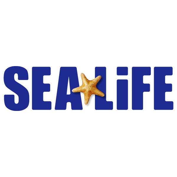 SEA LiFE logo with a starfish on a white background