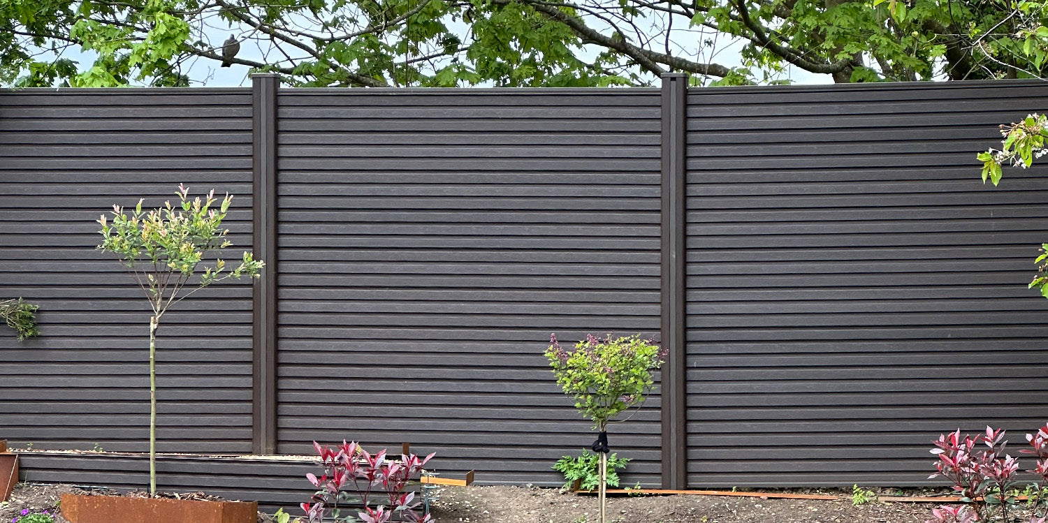 NeoTimber® Slatted Fence Panel System – Fully Installed