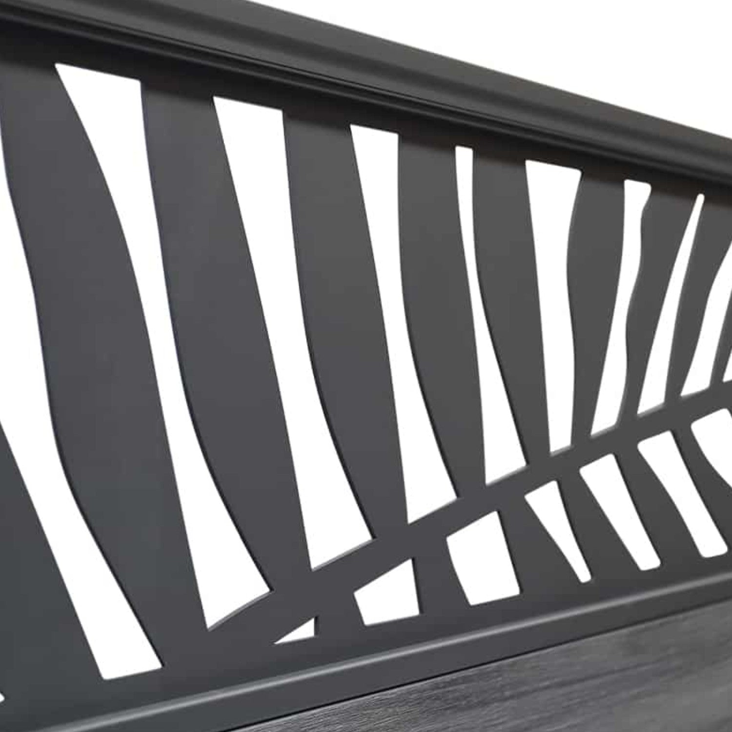 NeoTimber® Slatted Composite Fence Panel Set with Leaf Screen – Natural Aesthetic