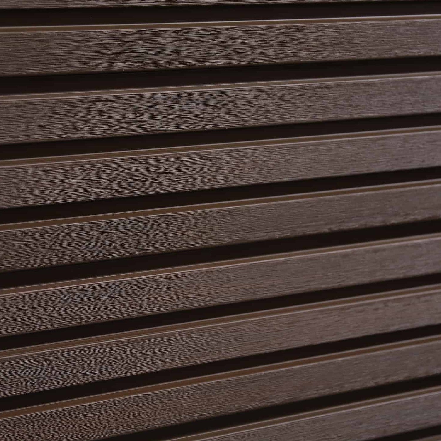 NeoTimber® Slatted Composite Fence Panel Set with Linear Screen – Professional Slatted Design