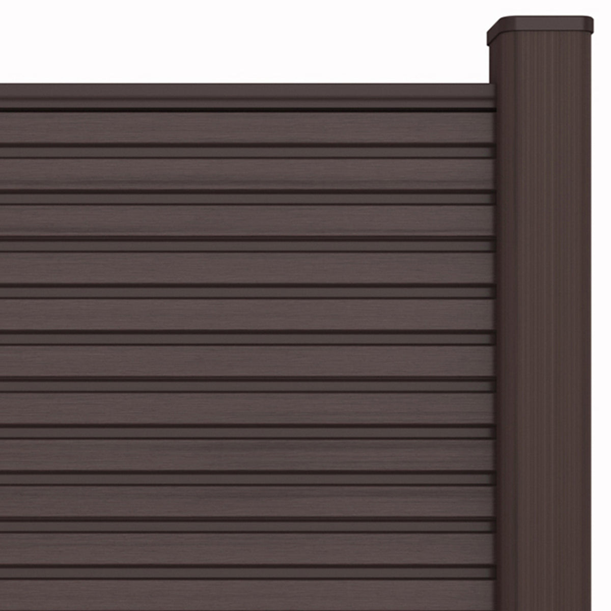 NeoTimber Slatted Fence Panel Set - Chocolate