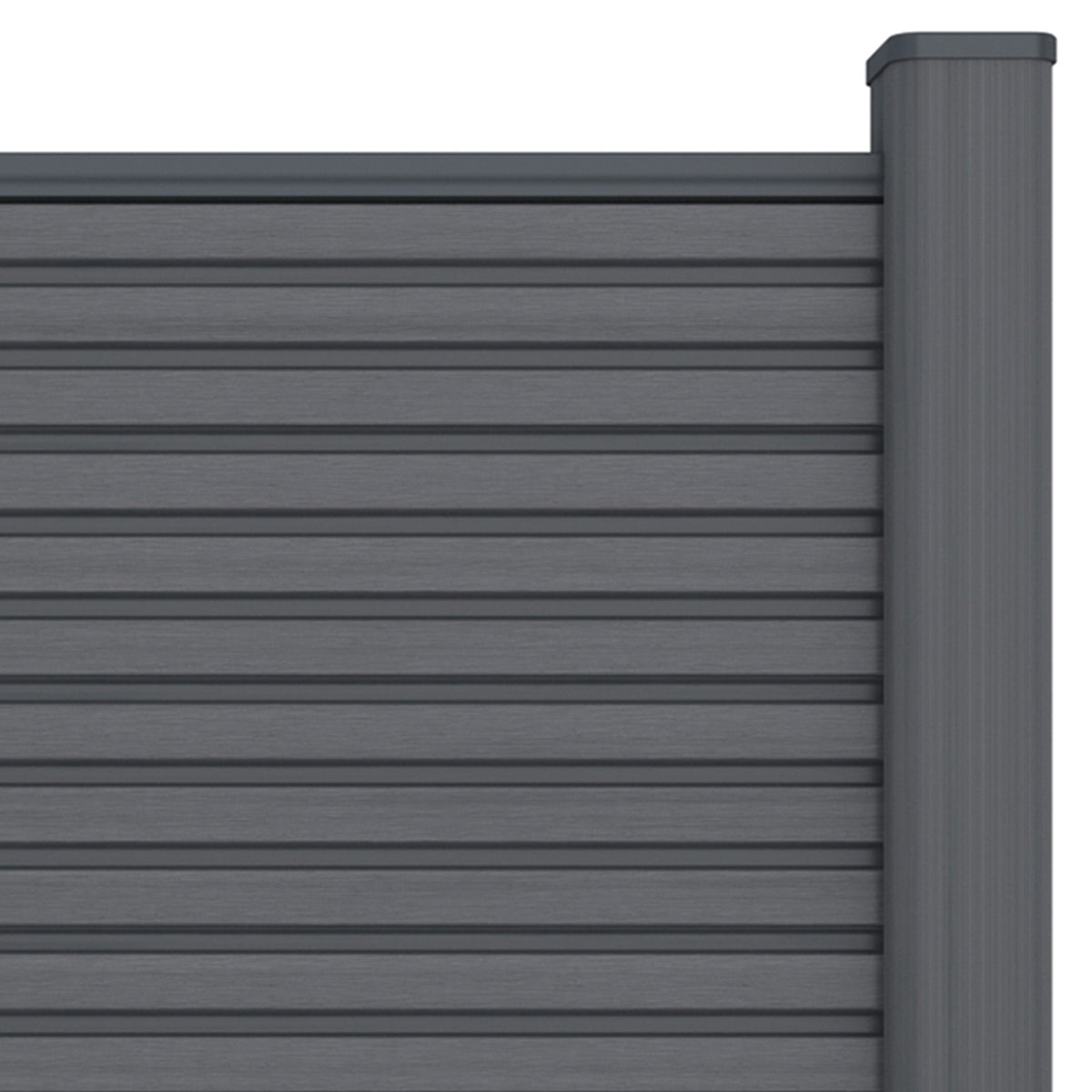 NeoTimber Slatted Fence Panel Set - Grey
