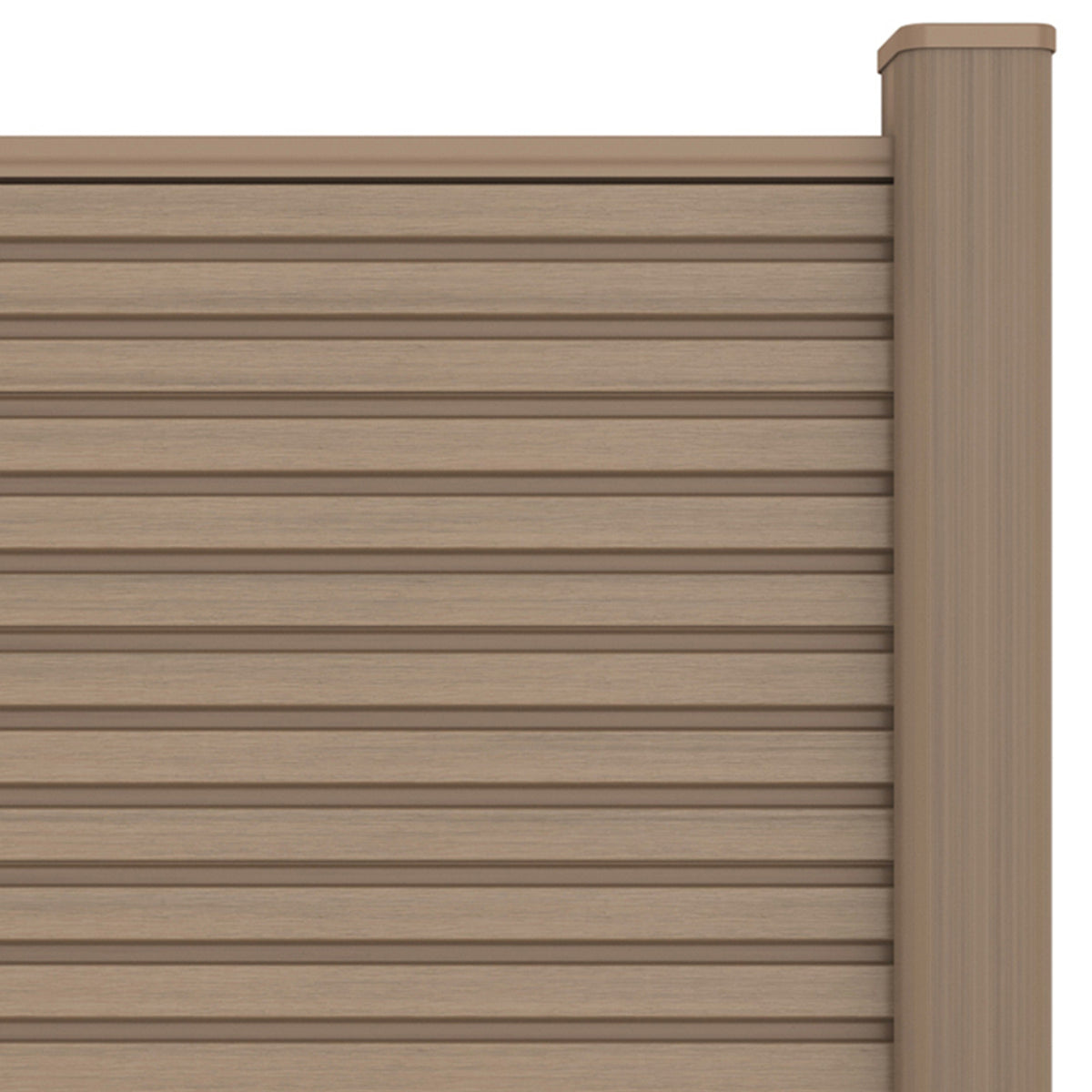NeoTimber Slatted Fence Panel Set - Oak