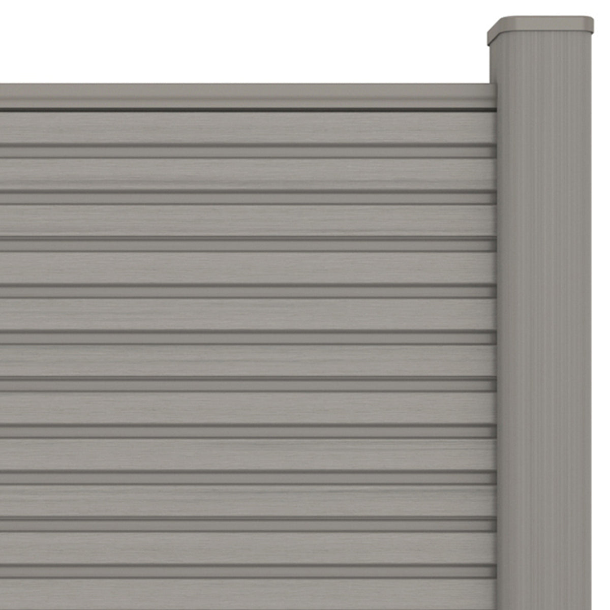 NeoTimber Slatted Fence Panel Set - Silver Birch