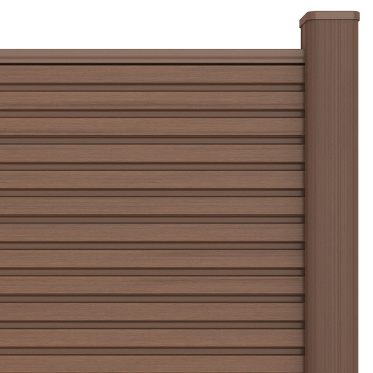 NeoTimber Slatted Fence Panel Set - Teak