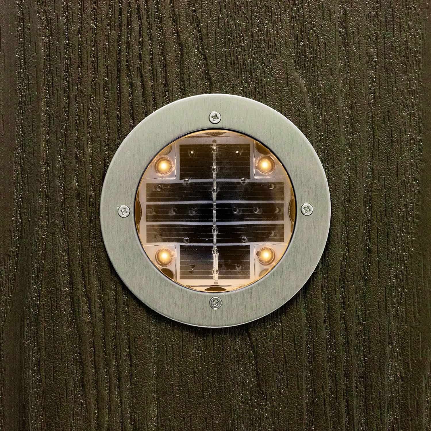 Solar-Powered 4-LED Decking Light
