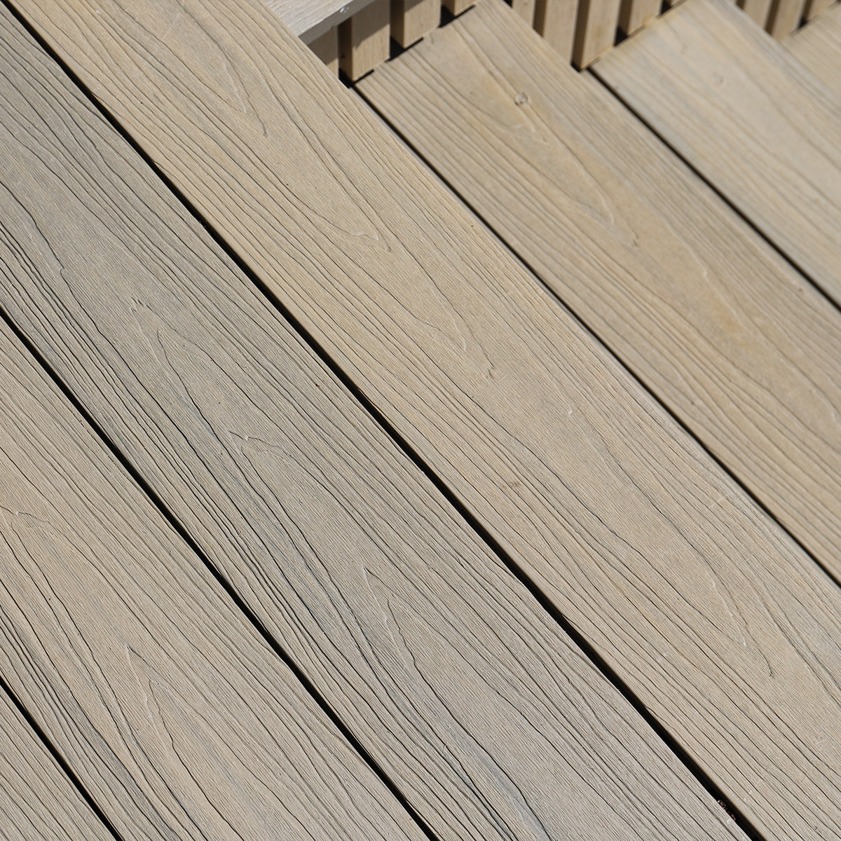NeoTimber Deluxe Solid Composite Decking – Antique – Lifestyle Deck View