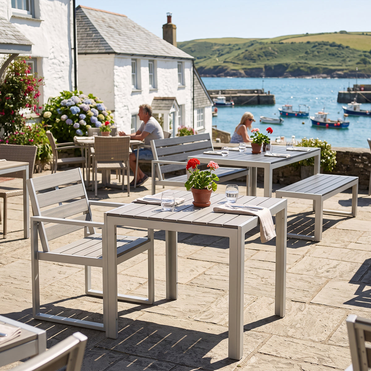 Composite Square Table – Matching Furniture Options for Consistent Commercial Outdoor Spaces