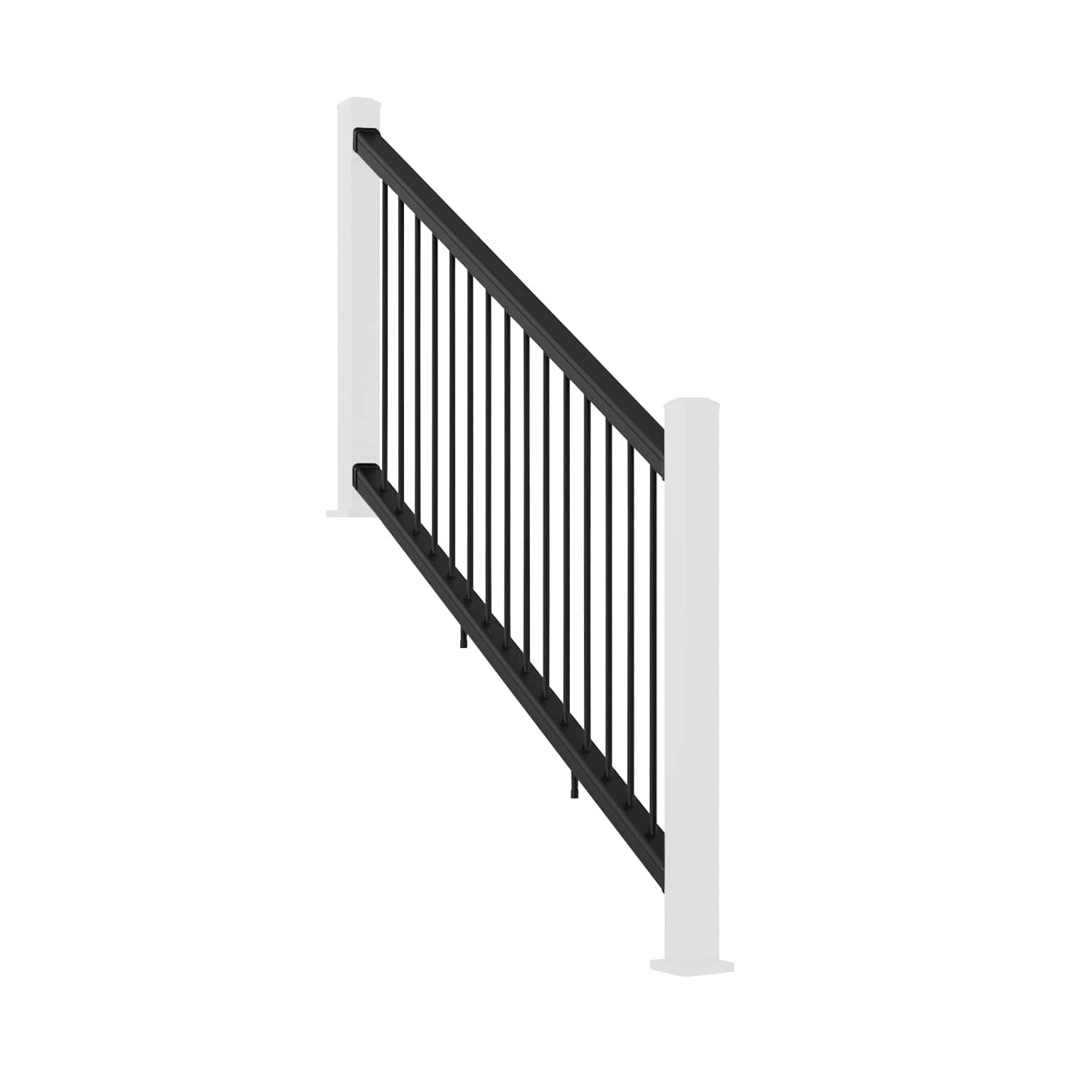 NeoTimber Composite Balustrade Stair Railing - Angled - Charcoal Black