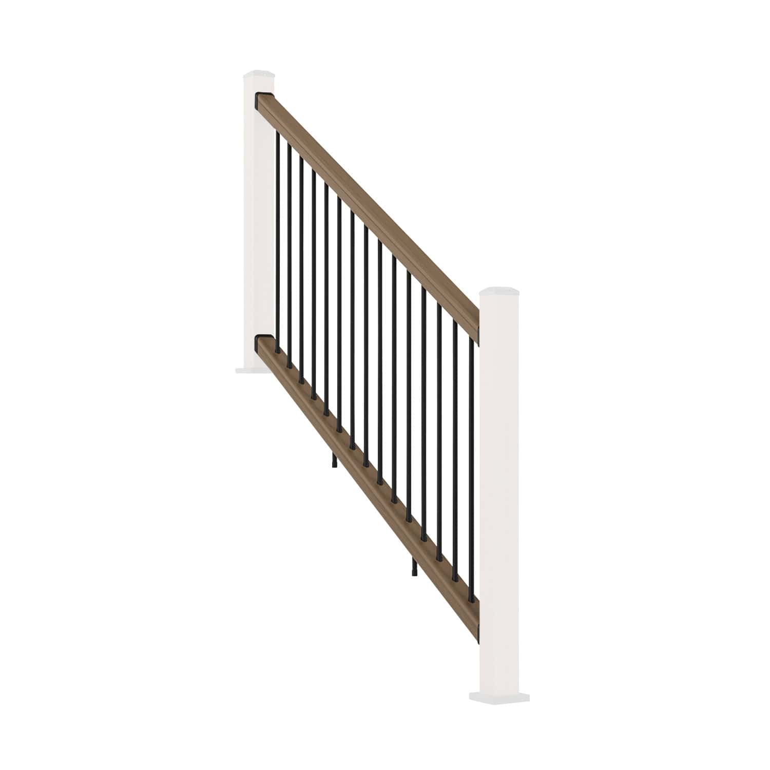 NeoTimber Composite Balustrade Stair Railing - Angled - Oak