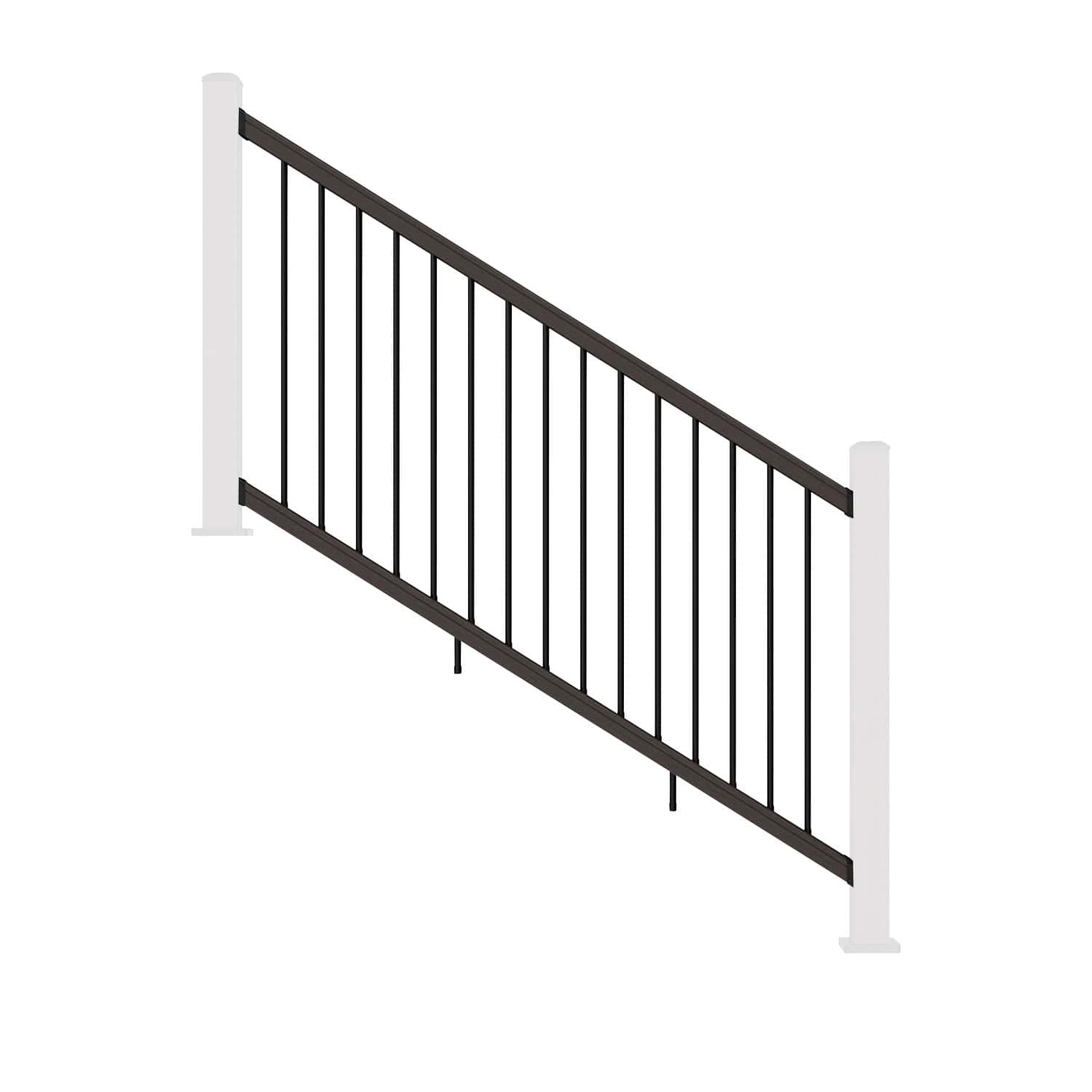 NeoTimber Composite Balustrade Stair Railing - Front On - Chocolate Brown