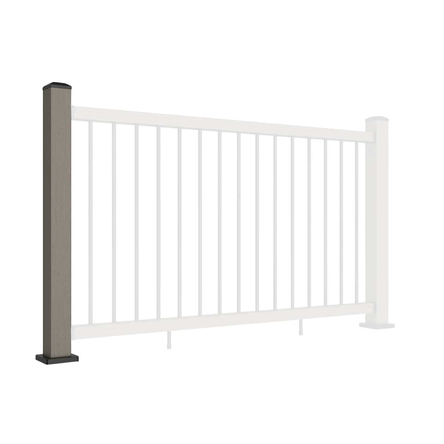 Composite Balustrade Straight Railing Post - Antique - Angled