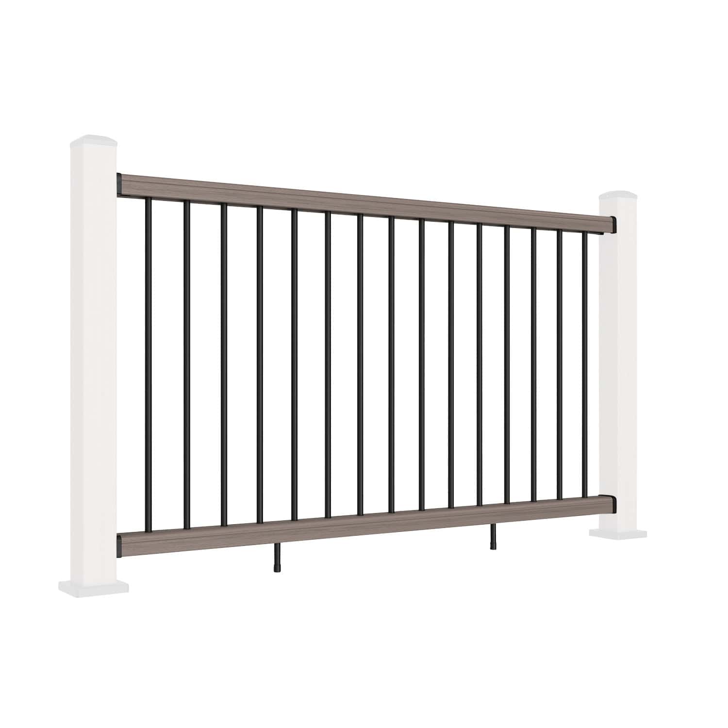 NeoTimber Composite Balustrade Straight Railing - Ash White - Angled