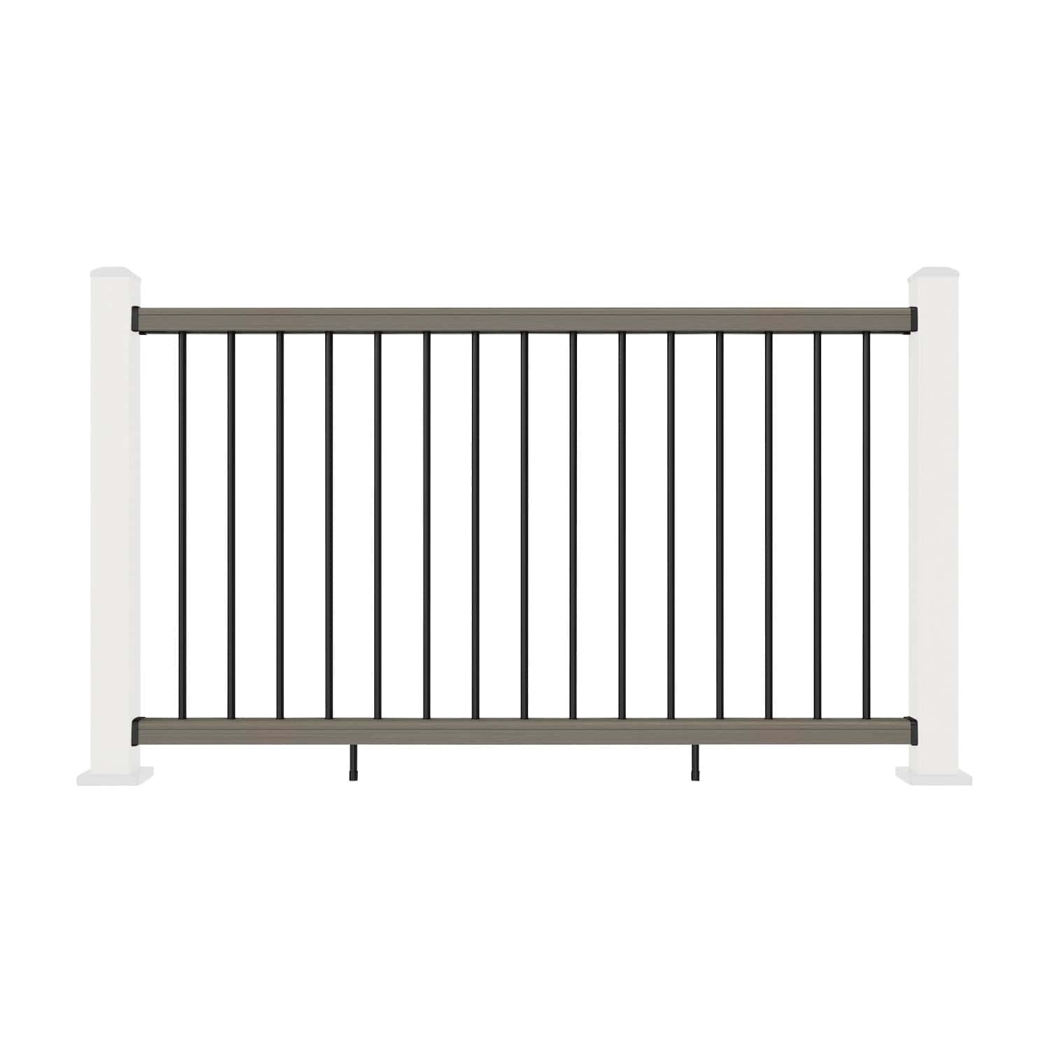 NeoTimber Composite Balustrade Straight Railing - Antique - Straight On