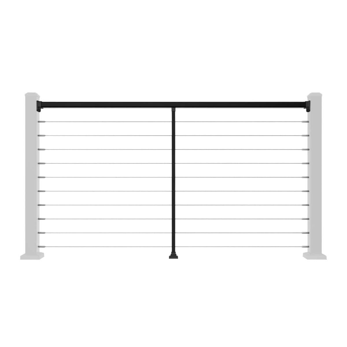 NeoTimber Aluminium Balustrade Wire Straight Railing - Front On