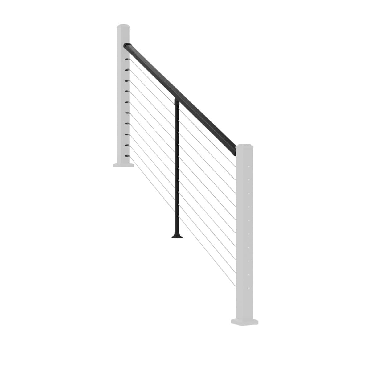 NeoTimber Aluminium Balustrade Wire Stair Railing - Angled