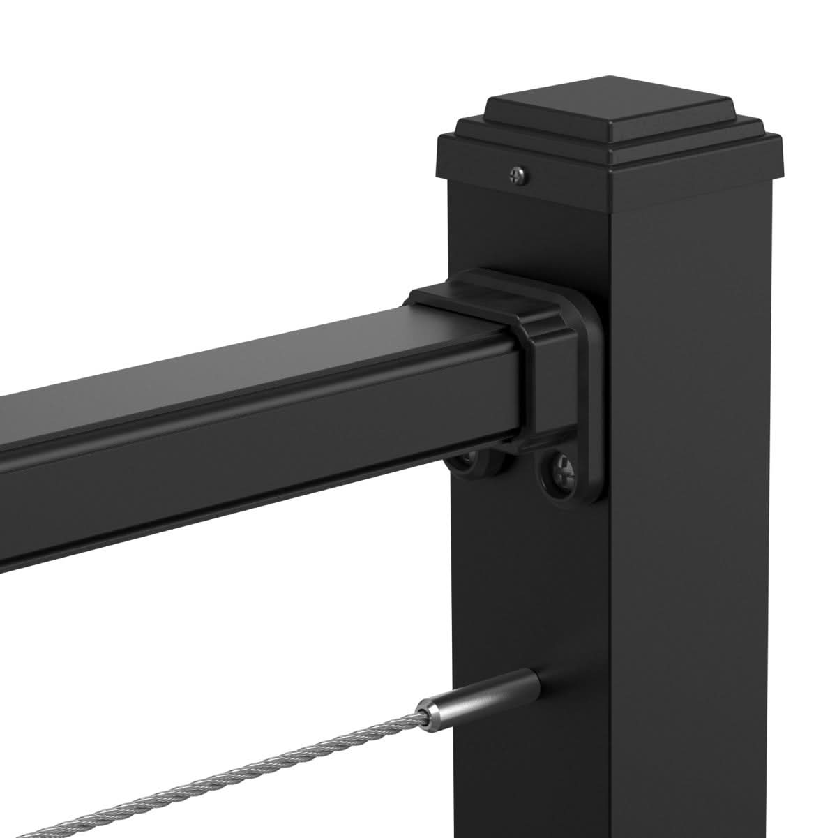 NeoTimber Aluminium Balustrade Wire Straight Railing Post Detail