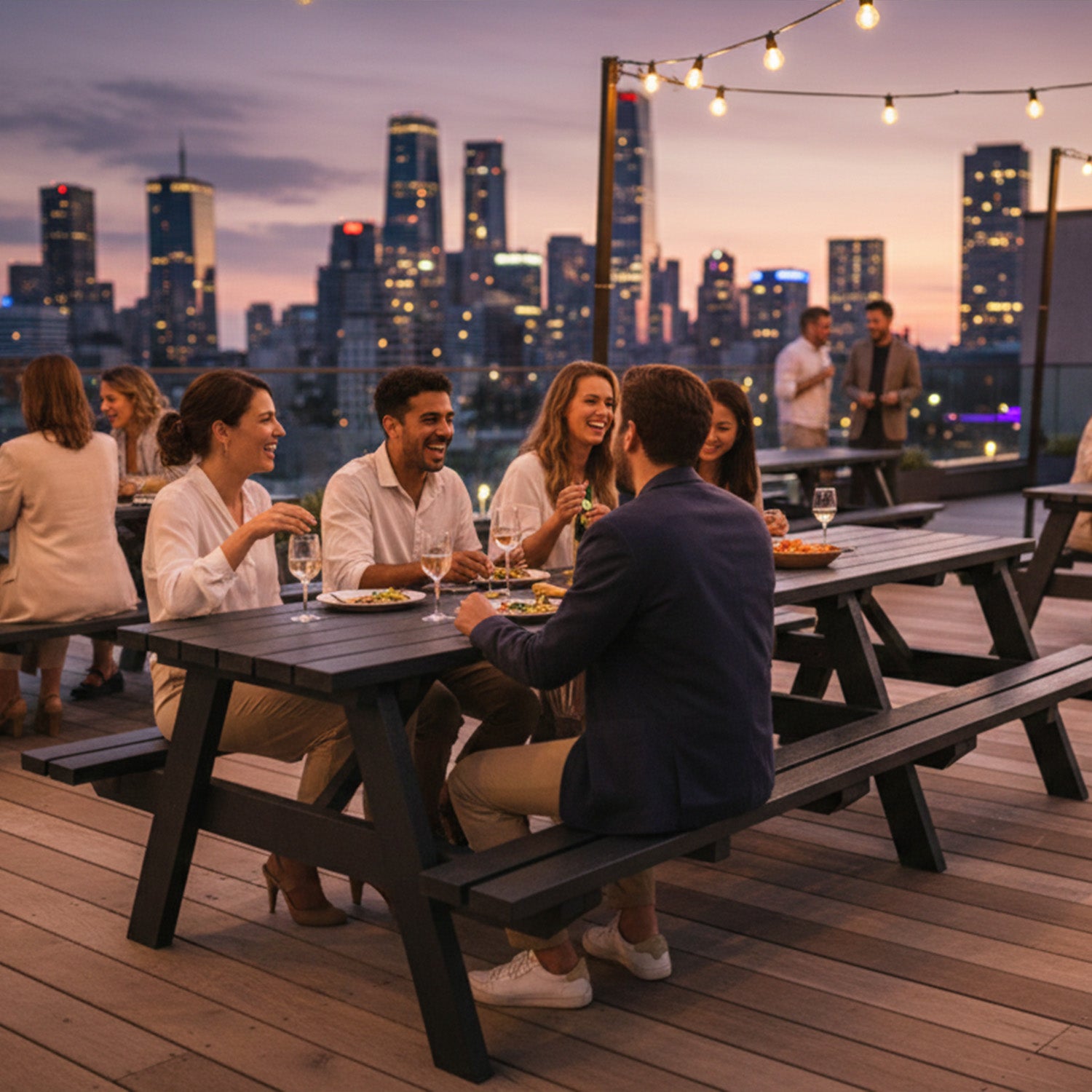 Recycled Plastic A-Frame Picnic Table - Multiple Sizes Available