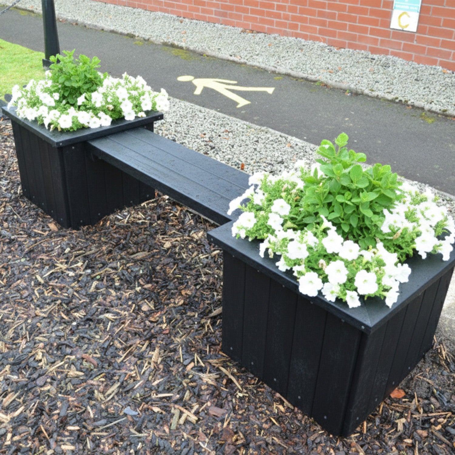 Recycled Plastic Planter Bench – Stylish Seating Solution