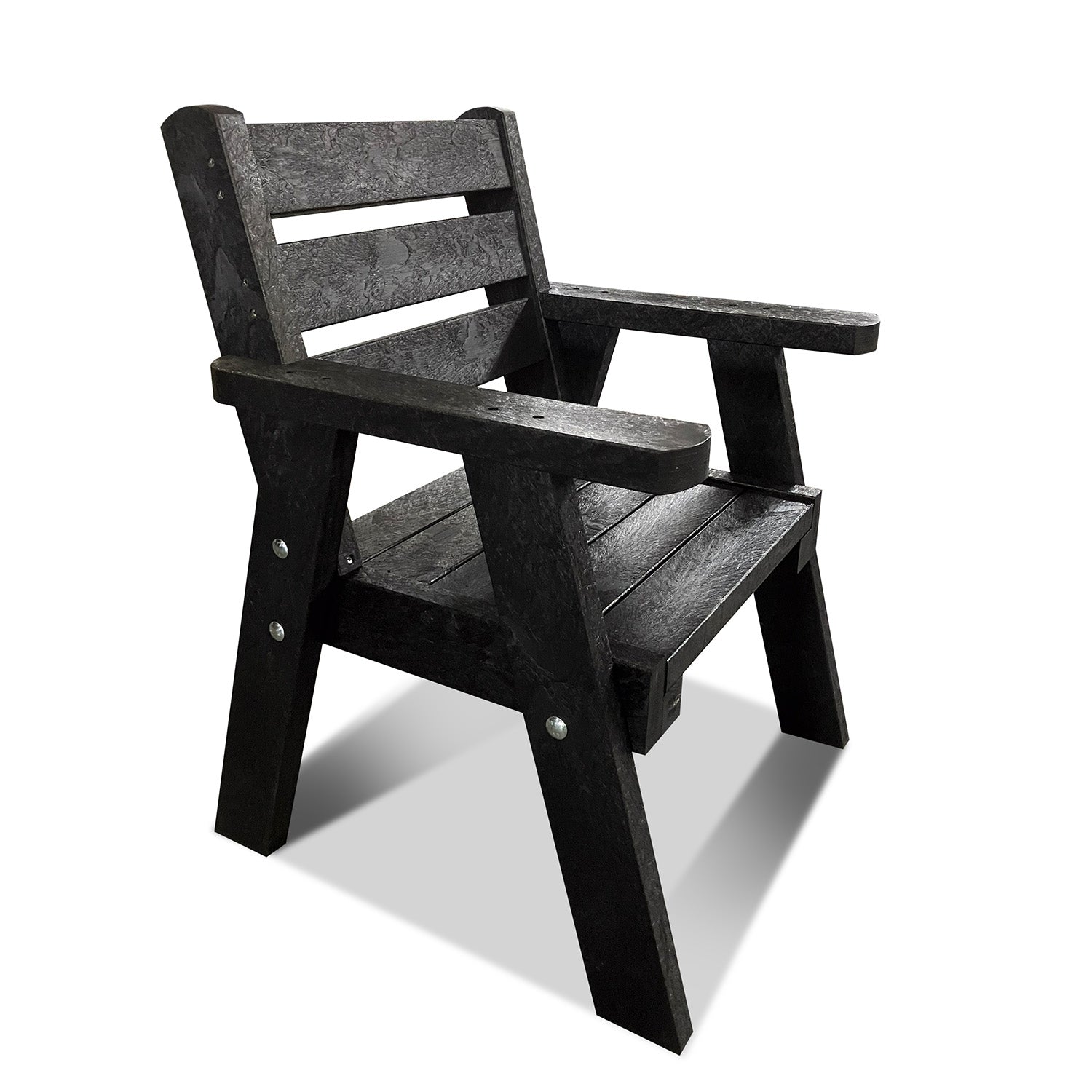 Recycled Plastic Terrace Table & Chair Set – Comfortable Armchair Seating