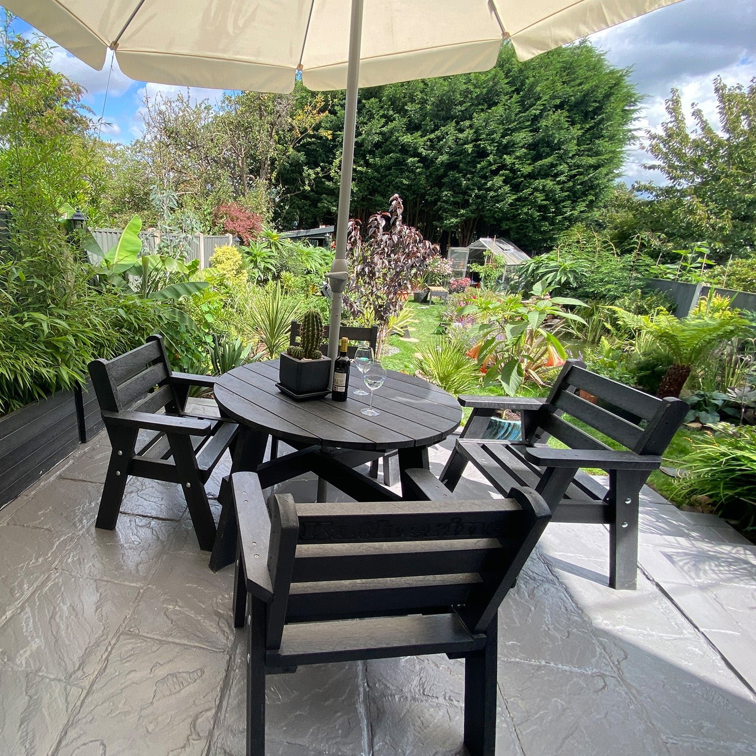Recycled Plastic Terrace Table & Chair Set – Choose from Three Layouts