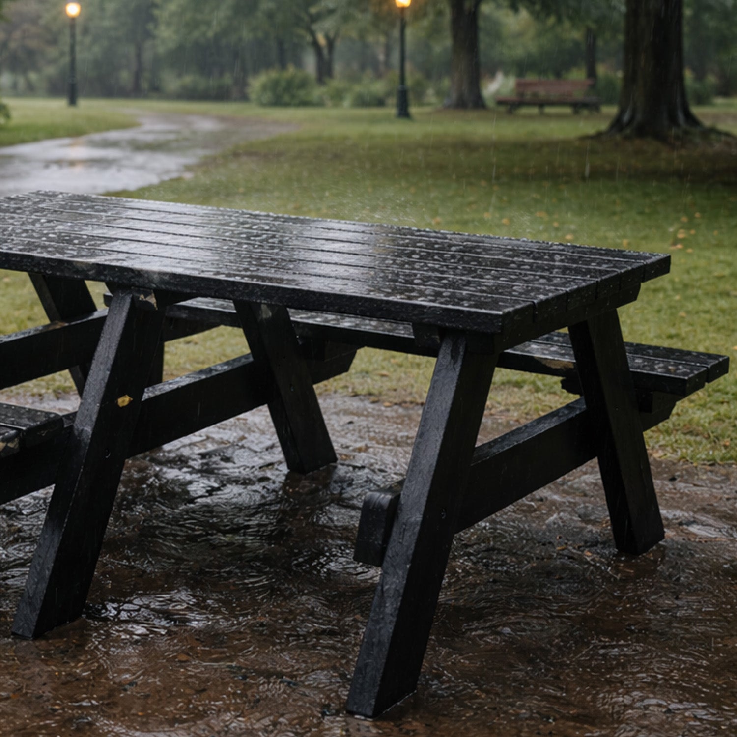 Recycled Plastic Wheelchair-Accessible Picnic Table – Rugged Construction