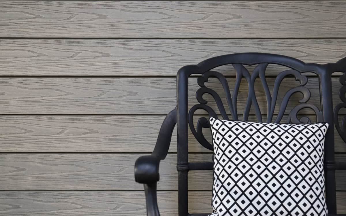 composite cladding with chair in front