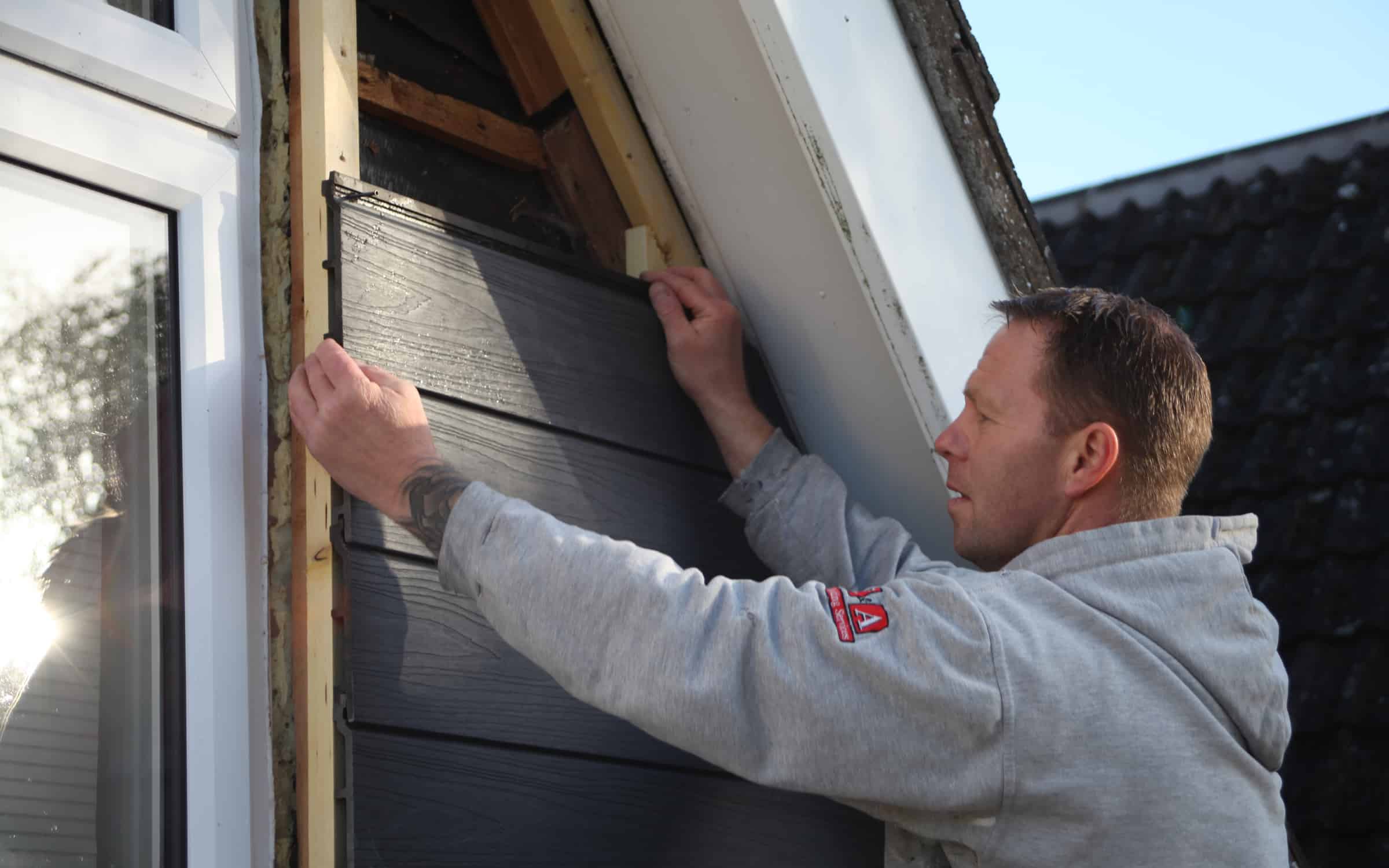 Installing Charcoal Composite Wood Cladding