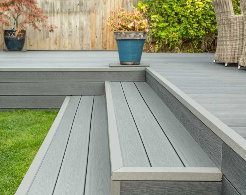 Any SQM Composite Decking WPC Boards Trims Edgings Fixings Clips Complete Kits