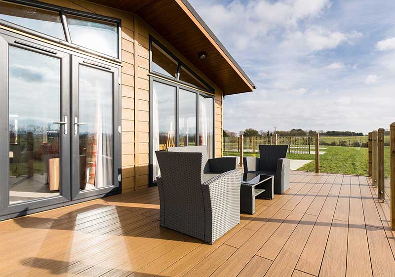 holiday park composite decking teak deluxe