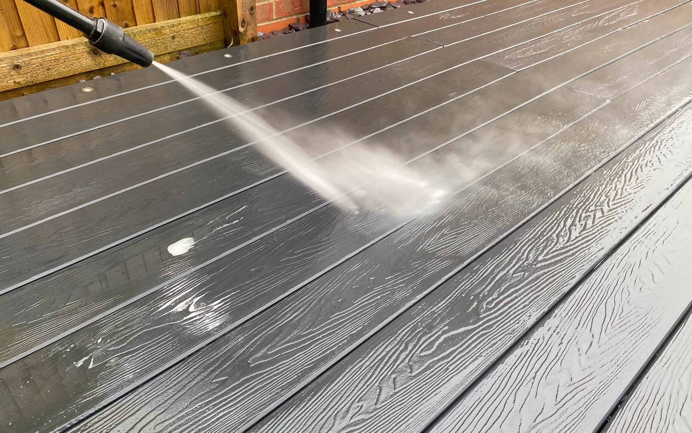 cleaning composite decking