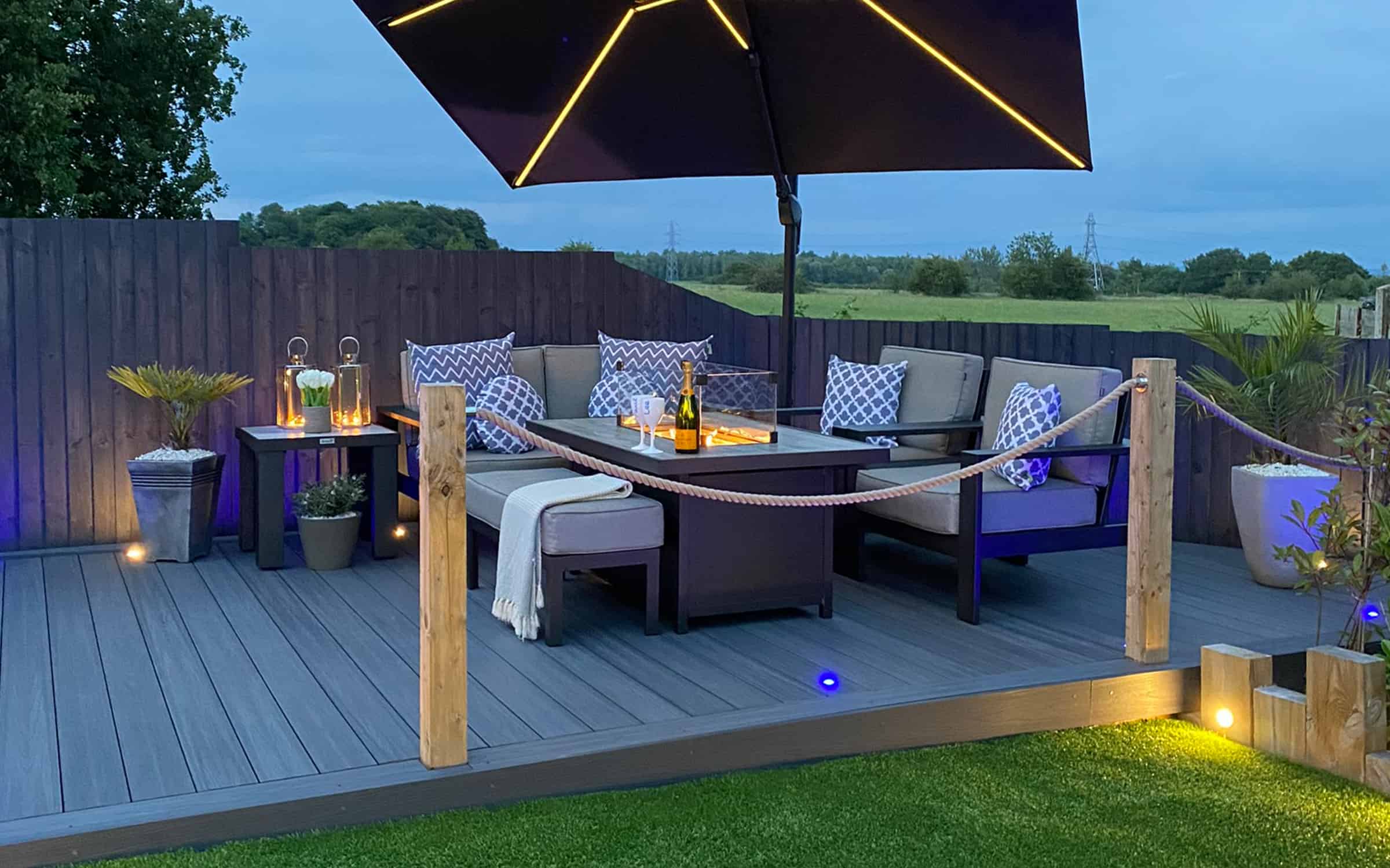Neotimber Composite Decking, Fire Pit Suitable For Composite Decking Uk