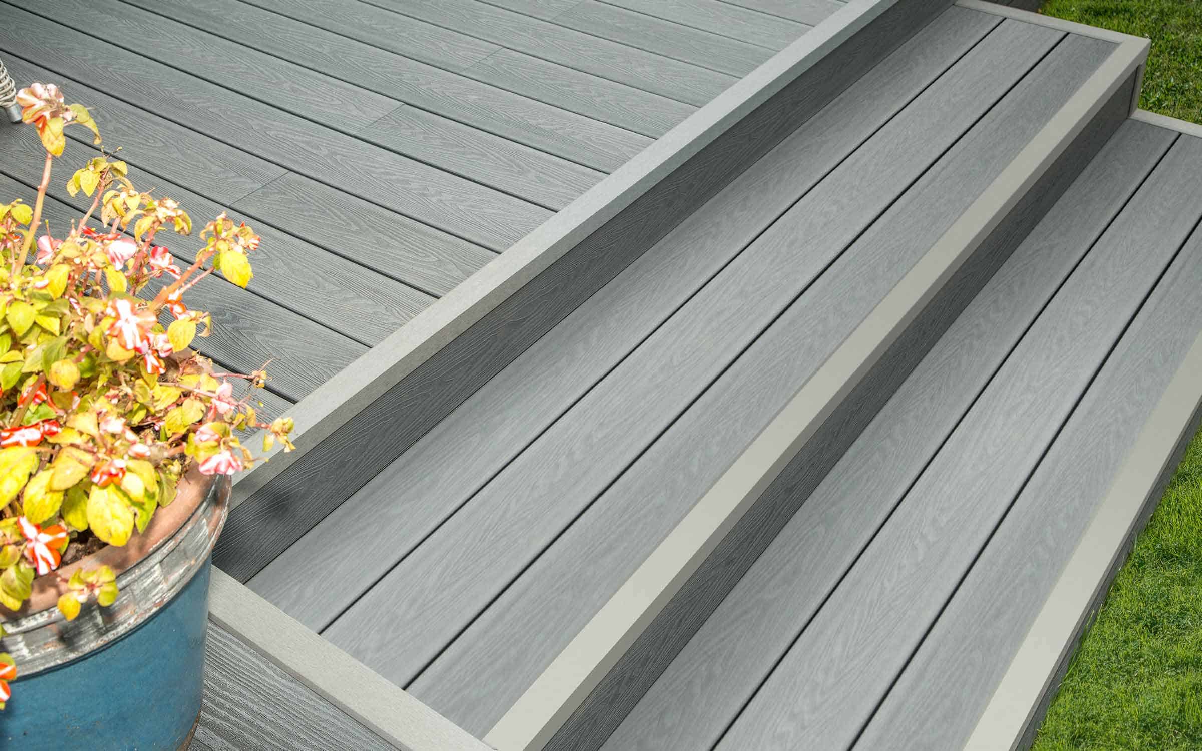 composite decking steps deck board riser
