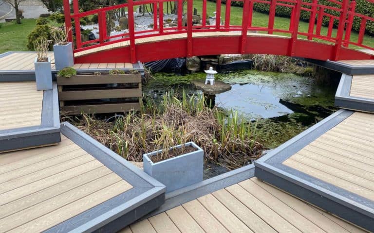 Teak Classic Garden Composite Decking Bridge
