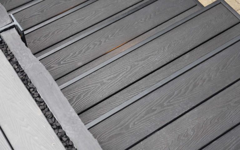 Charcoal Classic Garden Composite Decking Stairs