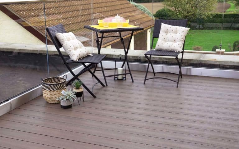 Chocolate Deluxe Balcony Composite Decking Seating