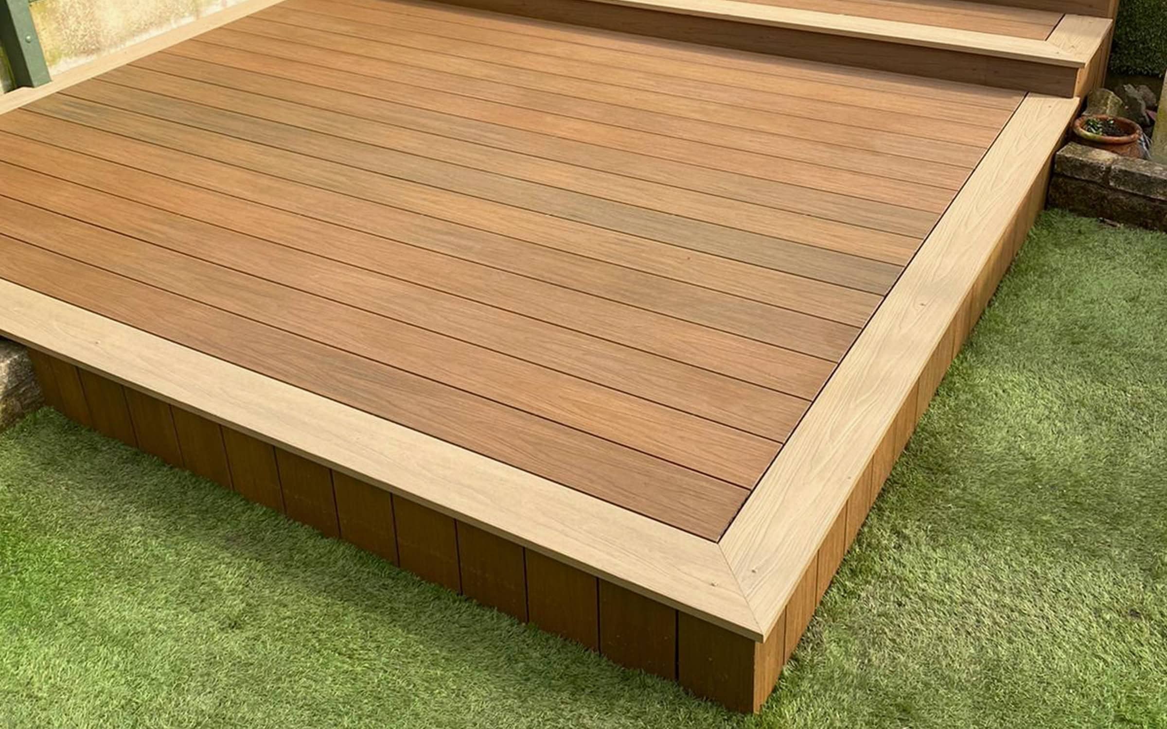 oak composite decking