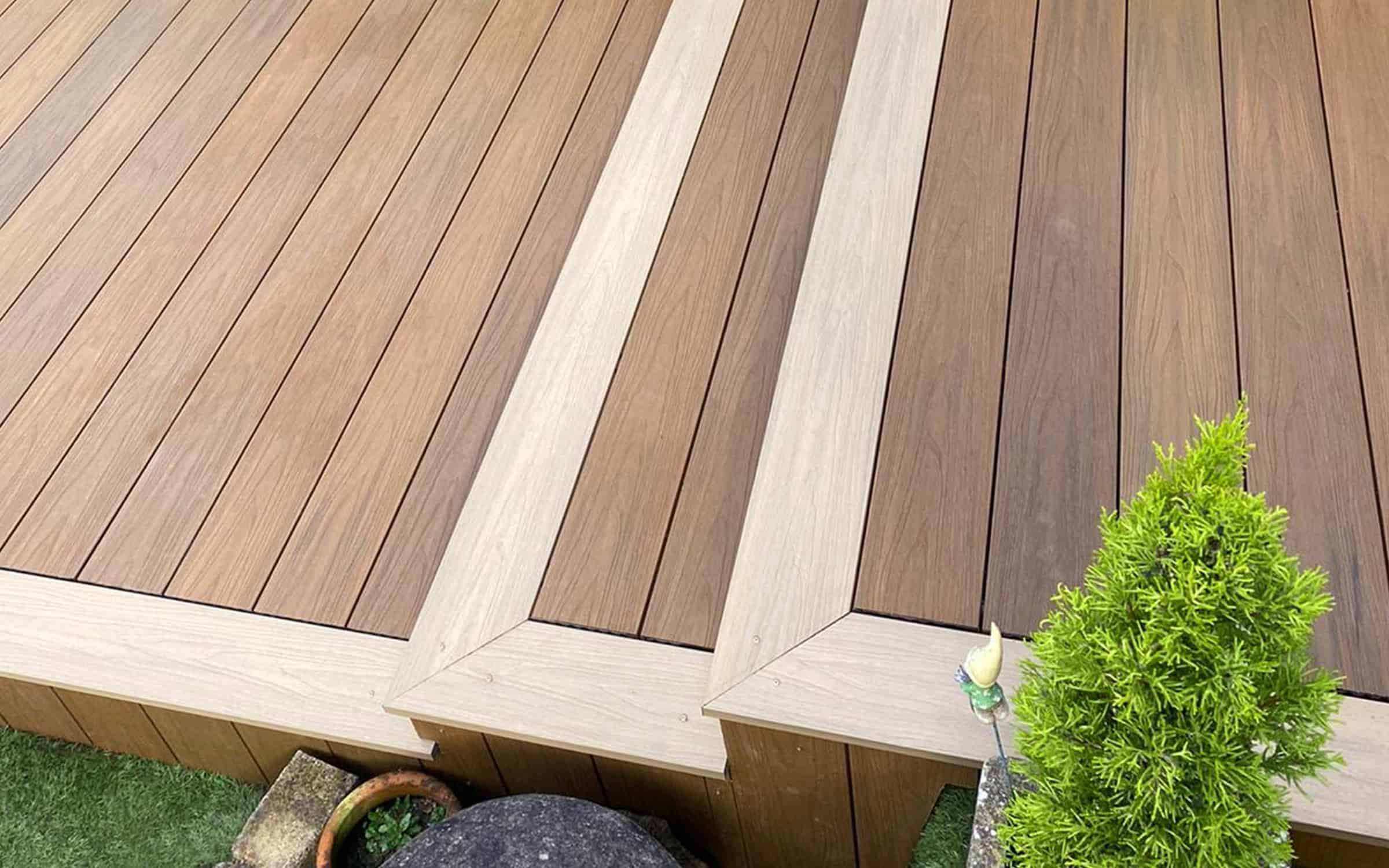 oak composite decking