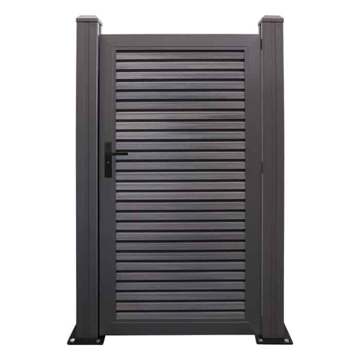 slatted grey composite gate