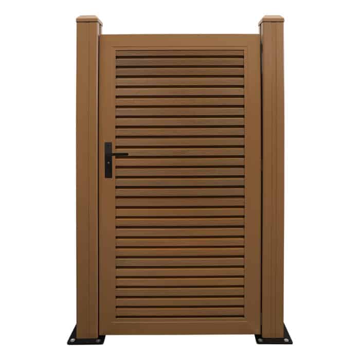 slatted teak composite gate