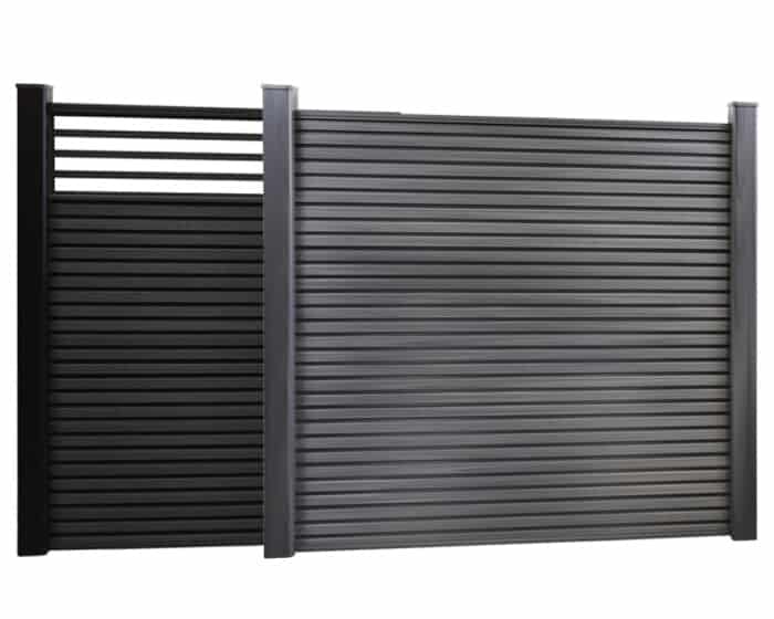 slatted composite fencing