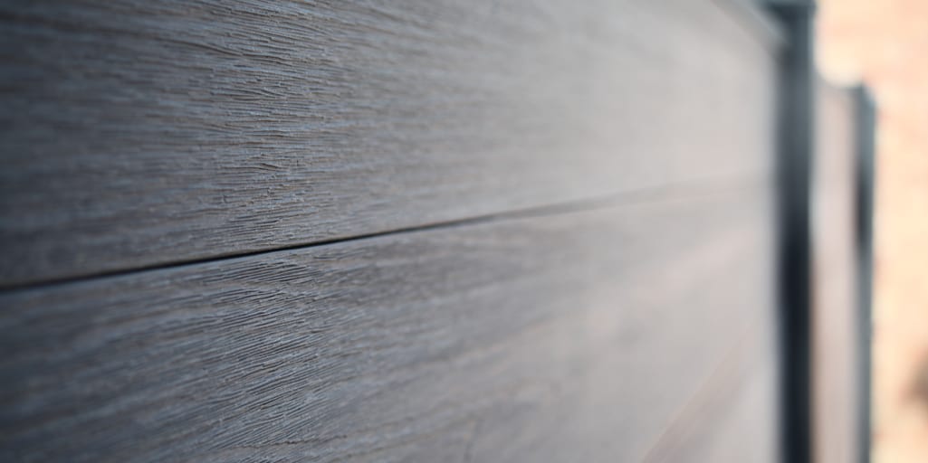 Composite Wood Fencing Woodgrain Close Up