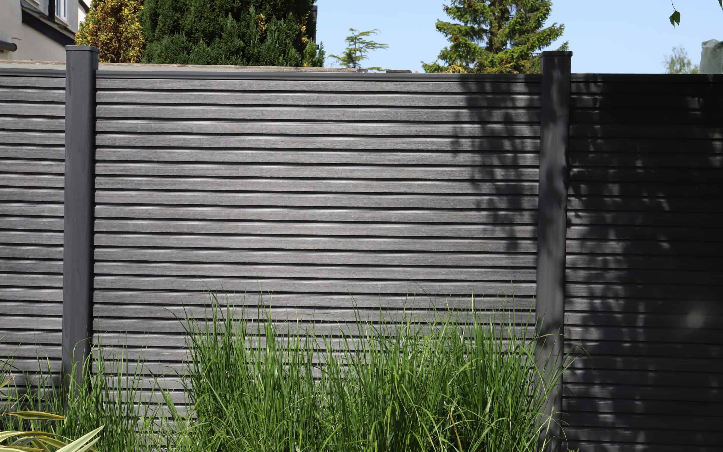 NeoTimber Grey Composite Fencing - Slatted lifestyle image